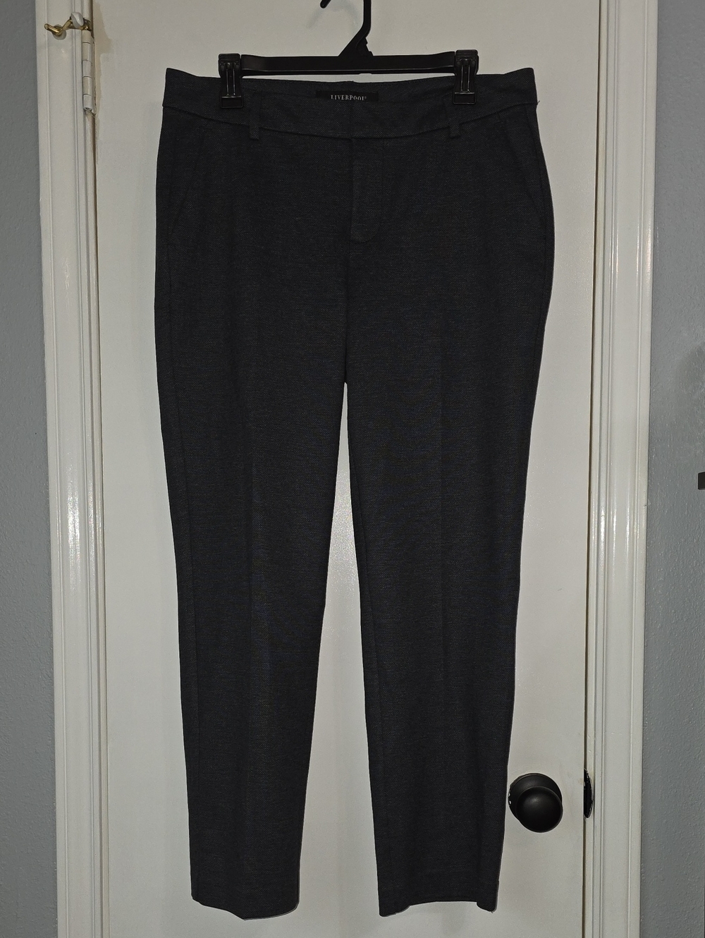 Liverpool Charcoal Straight-Leg Trousers Sz 10